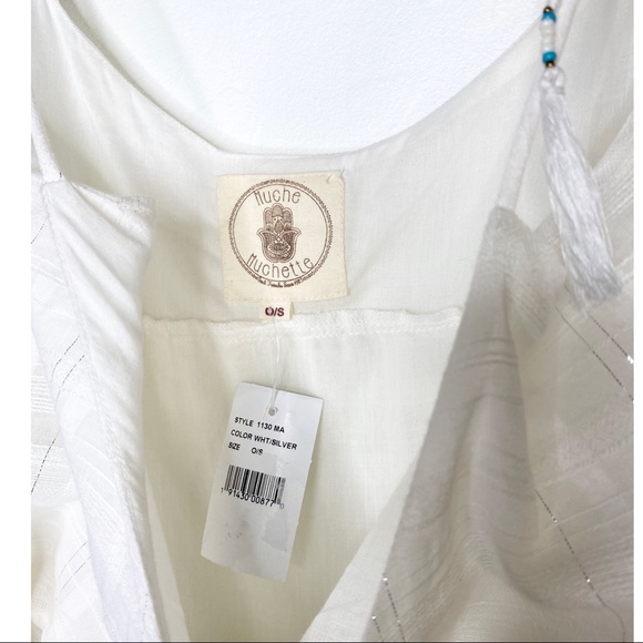 MUCHE et MUCHETTE Plaid Cotton Tiered Dress O/S - Picture 9 of 11